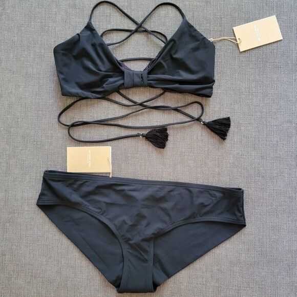 Michael Kors Other - Michael Kors Collection Women's Black Triangle top & Bottom 2 Piece Biki…